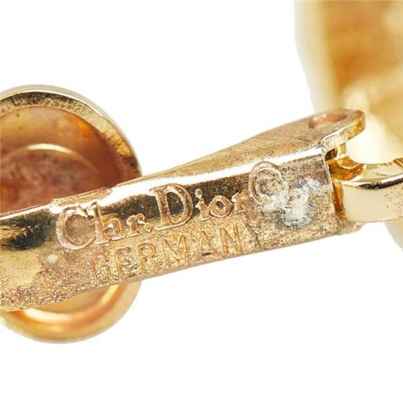 Dior Logo Rhinestone Earrings - Picture 3 of 5